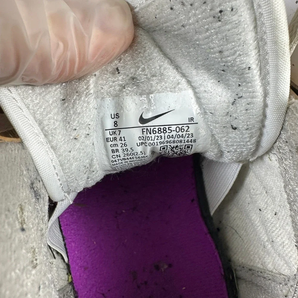 Nike Air Trainer 1 High Top Sneakers FN6885-062 Gray Purple White Mens Size 8